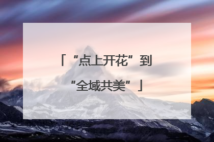 “点上开花”到“全域共美”