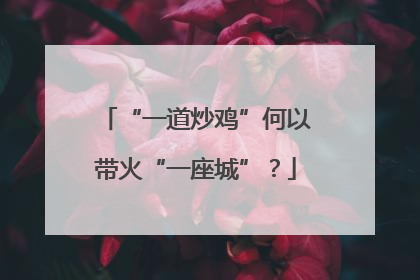 “一道炒鸡”何以带火“一座城”？