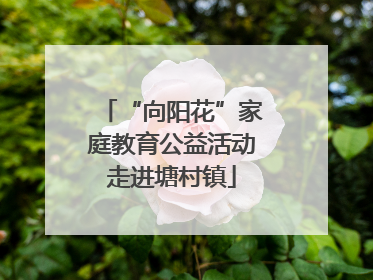 “向阳花”家庭教育公益活动走进塘村镇