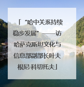 “哈中关系持续稳步发展”——访哈萨克斯坦文化与信息部副部长叶夫根尼·科切托夫
