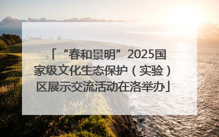 “春和景明”2025国家级文化生态保护（实验）区展示交流活动在洛举办