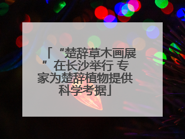 “楚辞草木画展”在长沙举行 专家为楚辞植物提供科学考据