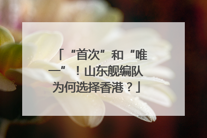 “首次”和“唯一”！山东舰编队为何选择香港？