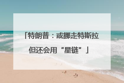 特朗普：或挪走特斯拉 但还会用“星链”