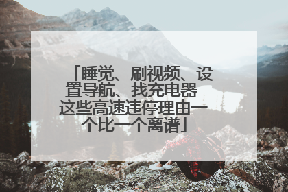 睡觉、刷视频、设置导航、找充电器 这些高速违停理由一个比一个离谱