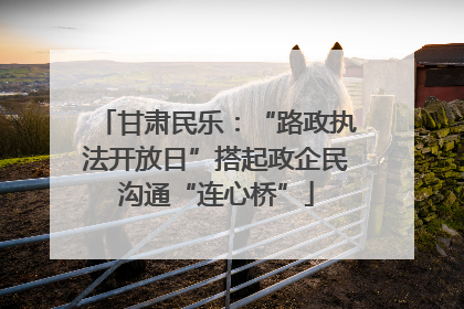甘肃民乐：“路政执法开放日”搭起政企民沟通“连心桥”