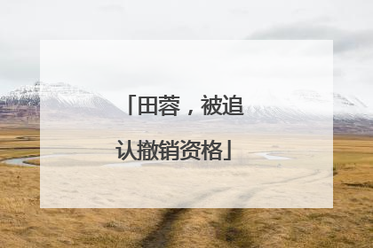田蓉，被追认撤销资格