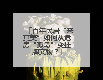 百年民居“来其美”如何从危房“孤岛”变挂牌文物？