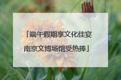端午假期享文化佳宴 南京文博场馆受热捧