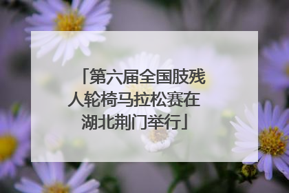 第六届全国肢残人轮椅马拉松赛在湖北荆门举行