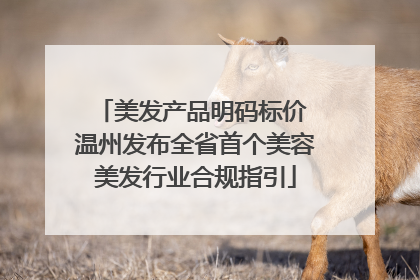 美发产品明码标价 温州发布全省首个美容美发行业合规指引