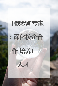 俄罗斯专家：深化校企合作 培养IT人才
