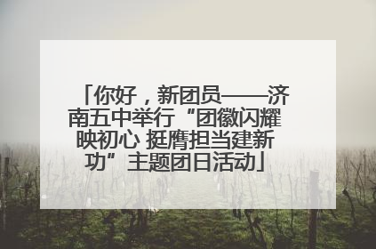 你好，新团员——济南五中举行“团徽闪耀映初心 挺膺担当建新功”主题团日活动