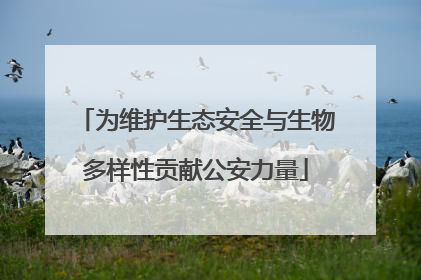 为维护生态安全与生物多样性贡献公安力量