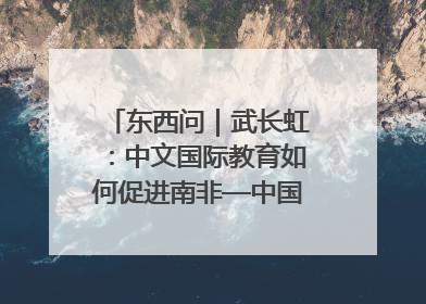 东西问｜武长虹：中文国际教育如何促进南非—中国人文交流？