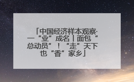 中国经济样本观察·一“业”成名丨面包“总动员”！“走”天下也“香”家乡