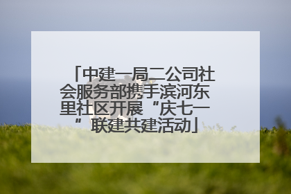 中建一局二公司社会服务部携手滨河东里社区开展“庆七一”联建共建活动
