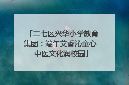 二七区兴华小学教育集团：端午艾香沁童心 中医文化润校园