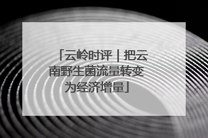 云岭时评｜把云南野生菌流量转变为经济增量