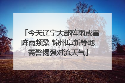 今天辽宁大部阵雨或雷阵雨频繁 锦州阜新等地需警惕强对流天气