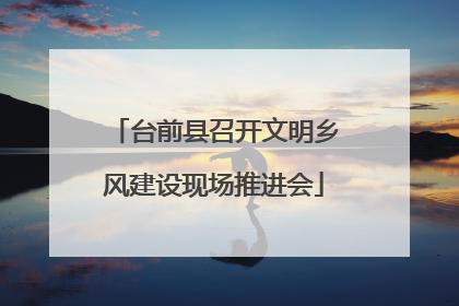 台前县召开文明乡风建设现场推进会