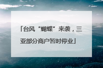 台风“蝴蝶”来袭，三亚部分商户暂时停业