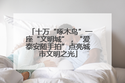 十万“啄木鸟”一座“文明城”，“爱泰安随手拍”点亮城市文明之光