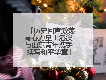 历史回声激荡青春力量！港澳与山东青年携手续写和平华章