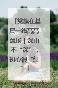 党旗在基层一线高高飘扬｜深山不“深”，初心很“红”