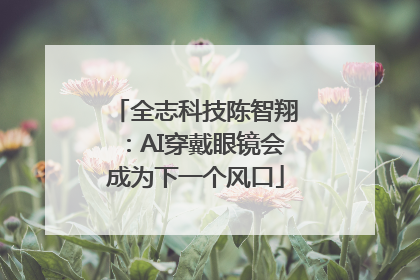全志科技陈智翔：AI穿戴眼镜会成为下一个风口