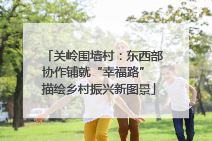 关岭围墙村：东西部协作铺就“幸福路” 描绘乡村振兴新图景