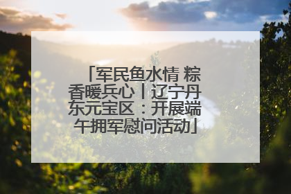 军民鱼水情 粽香暖兵心丨辽宁丹东元宝区：开展端午拥军慰问活动