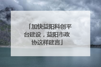 加快益阳科创平台建设，益阳市政协这样建言