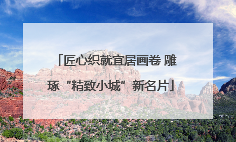 匠心织就宜居画卷 雕琢“精致小城”新名片