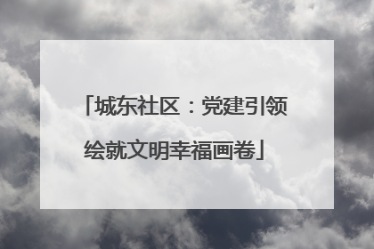 城东社区：党建引领绘就文明幸福画卷