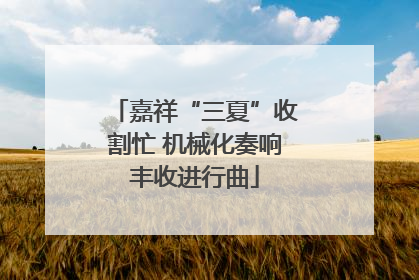 嘉祥“三夏”收割忙 机械化奏响丰收进行曲
