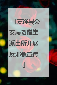 嘉祥县公安局老僧堂派出所开展反邪教宣传