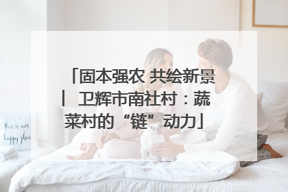 固本强农 共绘新景 ︳卫辉市南社村：蔬菜村的“链”动力