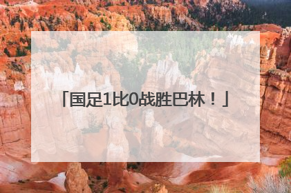 国足1比0战胜巴林！