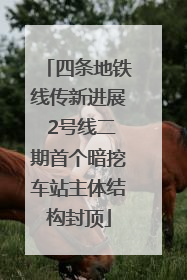 四条地铁线传新进展 2号线二期首个暗挖车站主体结构封顶