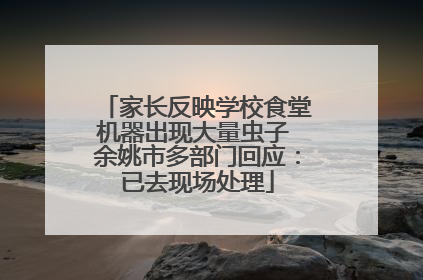 家长反映学校食堂机器出现大量虫子 余姚市多部门回应：已去现场处理