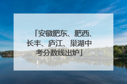安徽肥东、肥西、长丰、庐江、巢湖中考分数线出炉