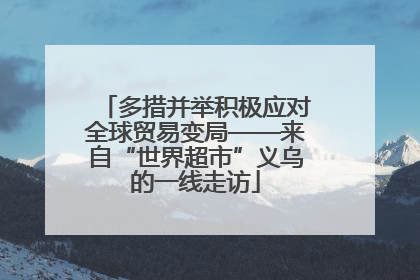 多措并举积极应对全球贸易变局——来自“世界超市”义乌的一线走访