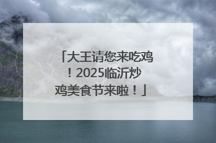 大王请您来吃鸡！2025临沂炒鸡美食节来啦！