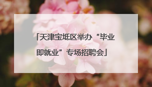 天津宝坻区举办“毕业即就业”专场招聘会