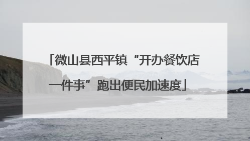 微山县西平镇“开办餐饮店一件事”跑出便民加速度