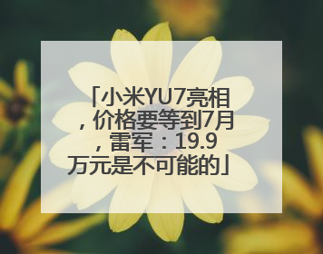 小米YU7亮相，价格要等到7月，雷军：19.9万元是不可能的