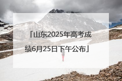山东2025年高考成绩6月25日下午公布