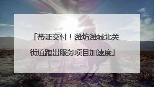 带证交付！潍坊潍城北关街道跑出服务项目加速度