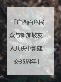 广西百色民众与新加坡友人共庆中新建交35周年